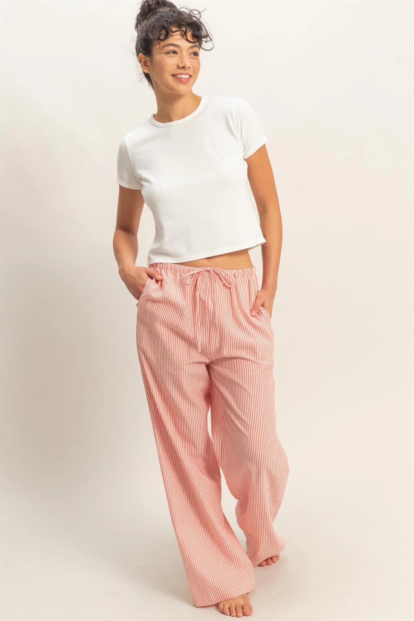 Comfy Striped Red Pants