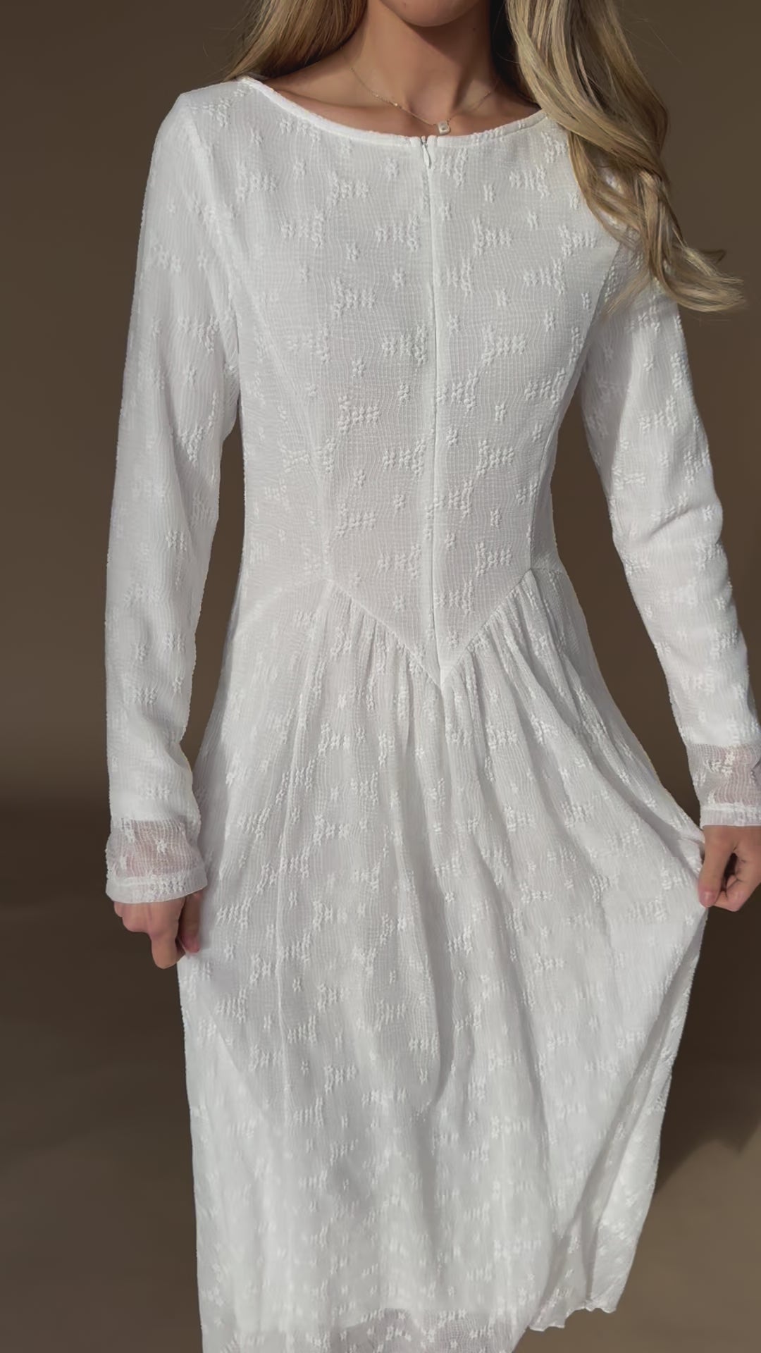 Front Zipper LDS Temple Dress – FEHRNVI