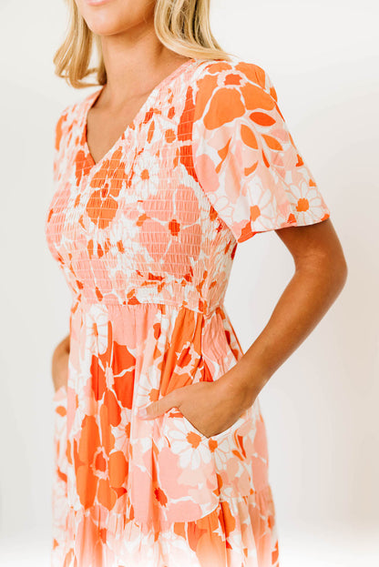 Tayla Dress in Tangerine