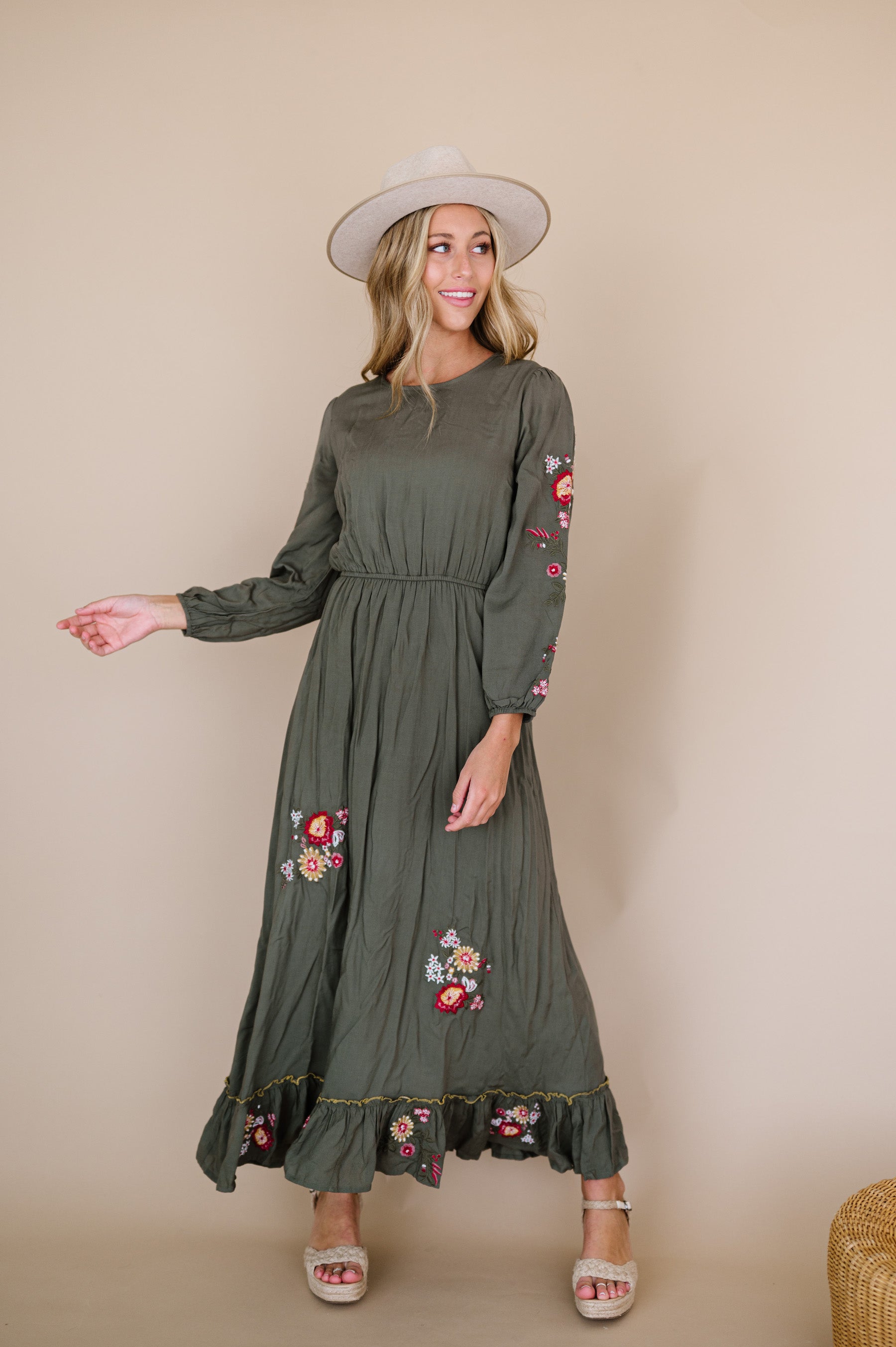 Cammy Maxi Dress in Olive