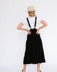 Shay Overall Dress in Black
