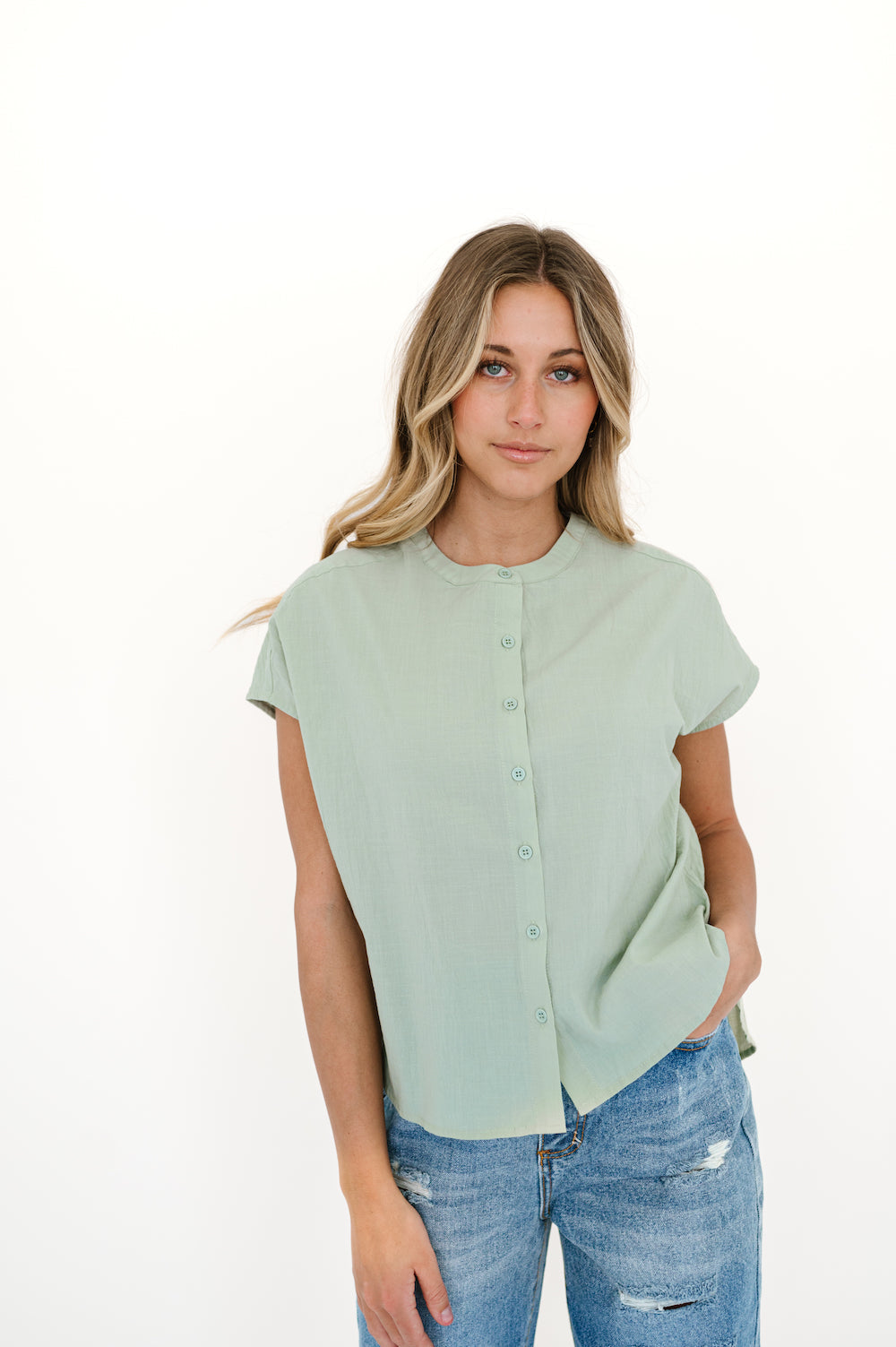 Finley Top in Sage