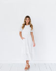 Isla Dot Dress in White
