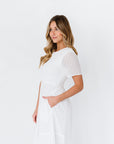 Isla Dot Dress in White