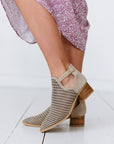 Comfortable leather suede bootie