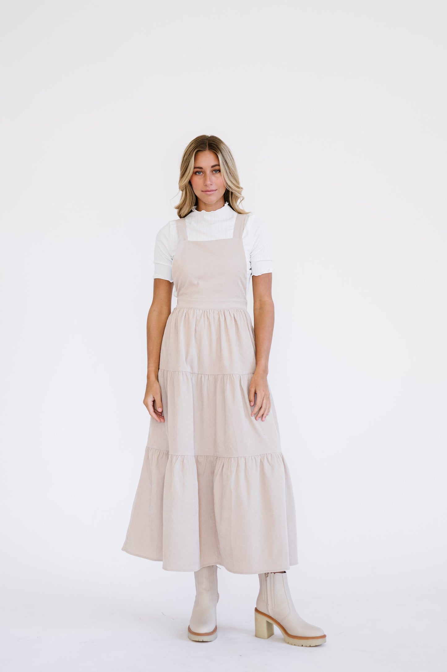 Overall maxi dress with adjustable straps