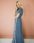 Embroidered maxi dress