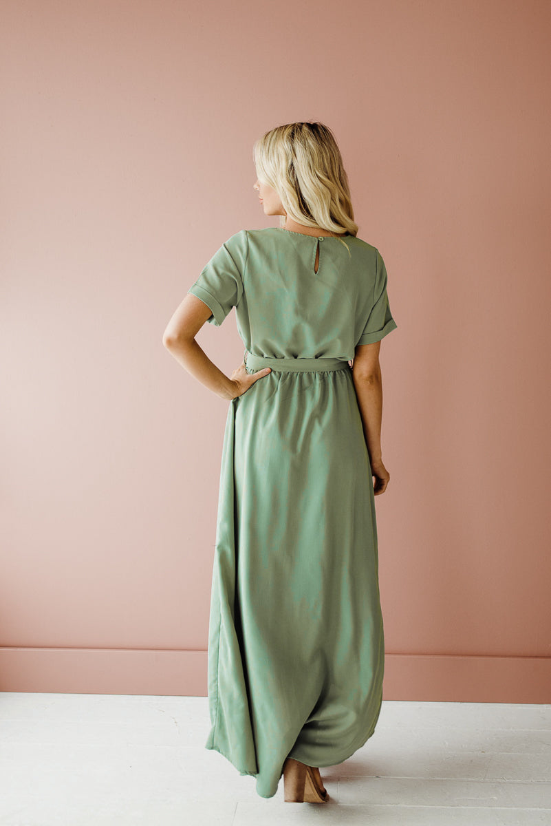 Esther Dress in Dusty Sage